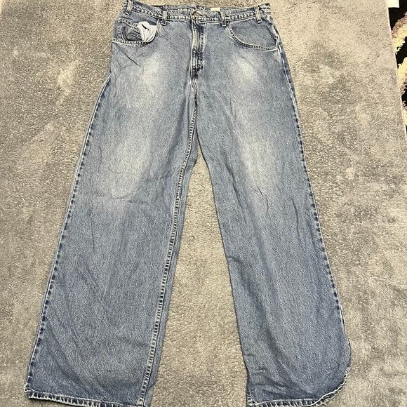 Vintage Levis L2 Jeans Men 36x34 Loose Baggy Fit Straight Leg 90s Skate Faded * - Picture 7 of 13